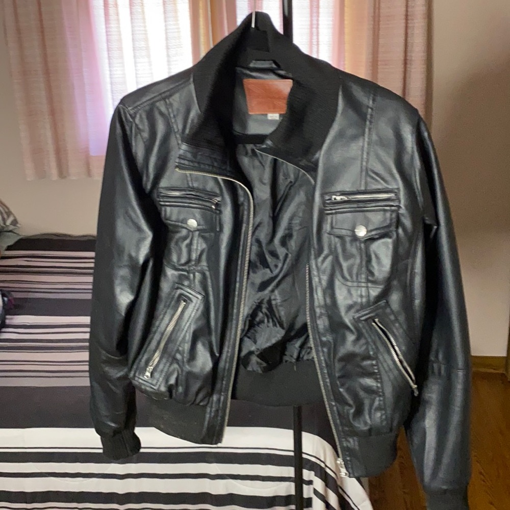 Faux leather jacket